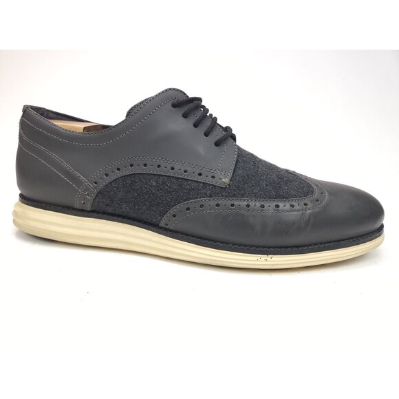 Cole Haan Original Grand Mens Size 11 M Wingtip Oxfords Gray C28861 main image 11